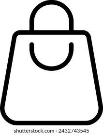 shopping bag line icon illustration vector