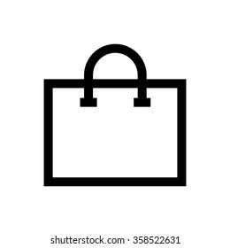 Shopping bag line icon. Pixel perfect fully editable vector icon suitable for websites, info graphics and print media.