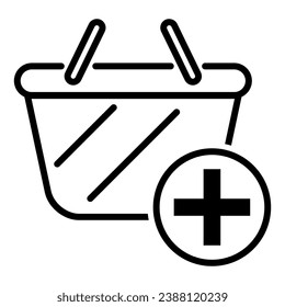 Shopping bag line icon, supermarket paper plastic package sign, eco shop vector illustration .