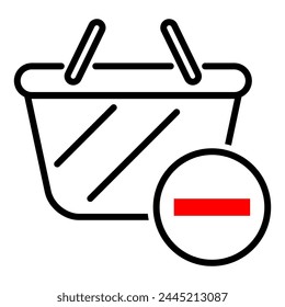 Shopping bag line icon, supermarket paper plastic package sign, eco shop vector illustration .