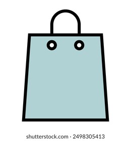 Shopping bag line icon, supermarket paper plastic package sign, eco shop vector illustration .