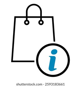 Shopping bag line icon, supermarket paper plastic package sign, eco shop vector illustration .