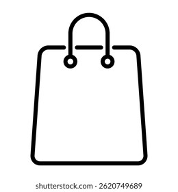 Shopping bag line icon, supermarket paper plastic package sign, eco shop vector illustration .