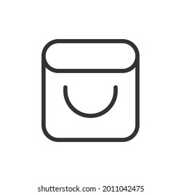 Shopping Bag Line Icon In Trendy Style. Stroke Vector Pictogram Isolated On A White Background. Shopping Bag Premium Outline Icons.
