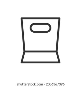 Shopping Bag Line Icon In Trendy Style. Stroke Vector Pictogram Isolated On A White Background. Shopping Bag Premium Outline Icons.