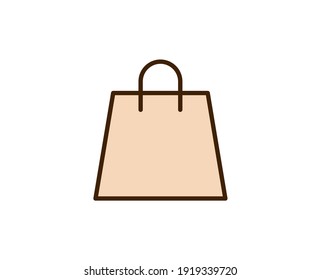 Shopping bag line icon. Vector symbol in trendy flat style on white background. Commerce sing for design.