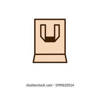 Shopping bag line icon. Vector symbol in trendy flat style on white background. Commerce sing for design.