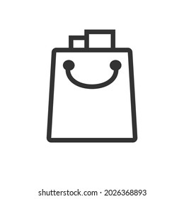 vector de icono de la línea de bolsas de compras 