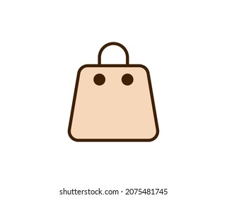 Shopping bag line icon. Vector symbol in trendy flat style on white background. Commerce sing for design.