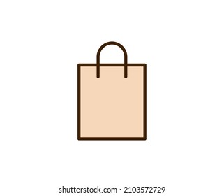 Shopping bag line icon. Vector symbol in trendy flat style on white background. Commerce sing for design.