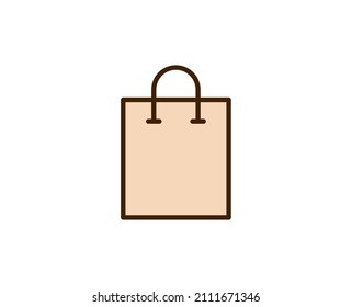 Shopping bag line icon. Vector symbol in trendy flat style on white background. Commerce sing for design.