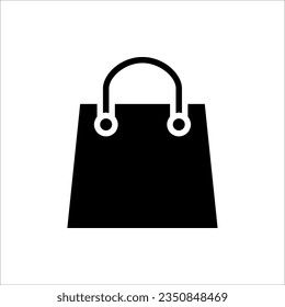 Vector de iconos de la línea de la bolsa de compras aislado en fondo blanco