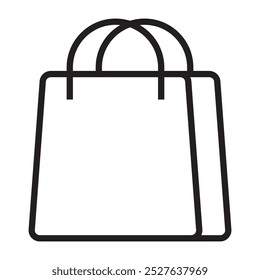 shopping bag line icon. vector illustration.