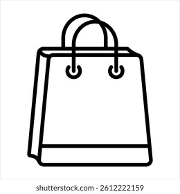 Shopping Bag Line Icon Vector Illustration