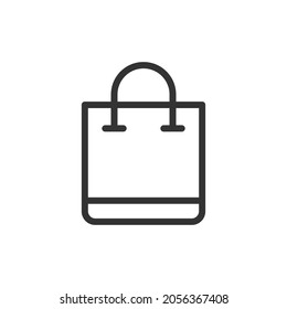 Icono de la línea de la bolsa de compras. Símbolo web para web y aplicaciones. Diseño de firma en el estilo de contorno. Objeto de trazo de la bolsa de compra.