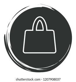 Shopping bag line vector icon. Shopping symbol. Bag sign.