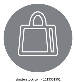 Shopping bag line vector icon. Shopping symbol. Bag sign.