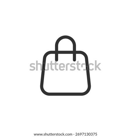 Shopping bag, linear icon. Purchase and retail concept. Line with editable stroke.