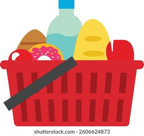 Shopping bag loaded with items