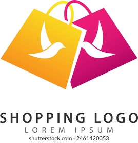 shopping bag logo with bird image