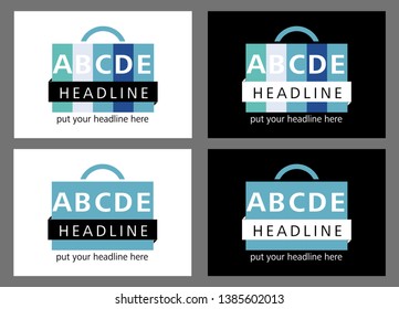Shopping Bag Logo Design Creative Template.
