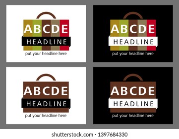 Shopping Bag Logo Design Creative Template.