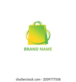 shopping bag logo design template