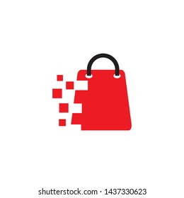 Shopping bag logo design vector template