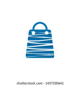 Shopping bag logo design vector template