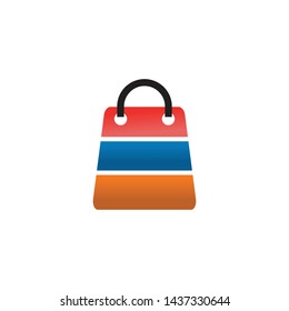 Shopping bag logo design vector template