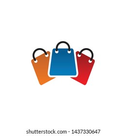 Shopping bag logo design vector template