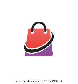 Shopping bag logo design vector template