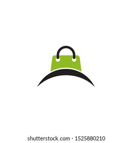 Shopping bag logo design vector template