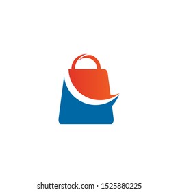Shopping bag logo design vector template