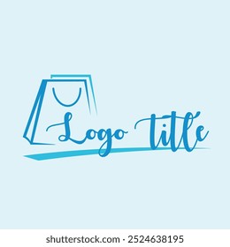 Diseño de logotipo de bolsa de compras. Ilustración vectorial. Formato editable y escalable.
