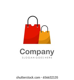 Shopping bag logo design vector