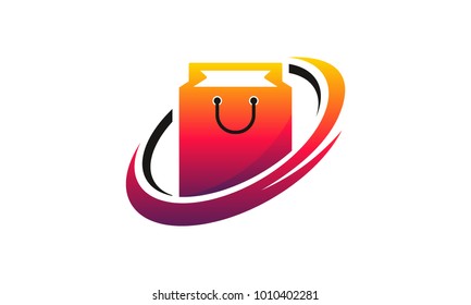 Shopping Bag logo designs concept, Iconic Sale logo vector
