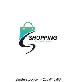 Shopping Bag Logo Designs, Online Shop Logo Template