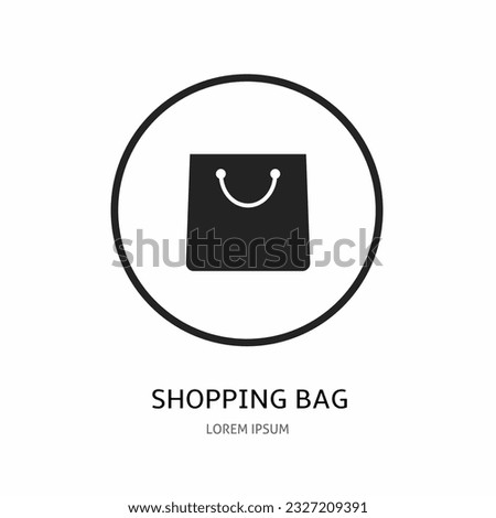 Shopping bag logo. Shopping bag icon for business. Stock vector.