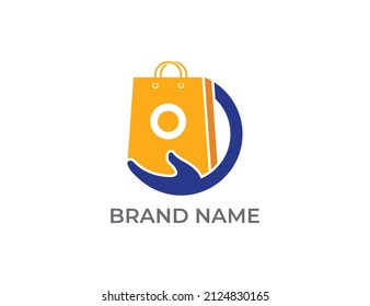 Shopping Bag Logo icon symbol with Letter O. Vector logo template