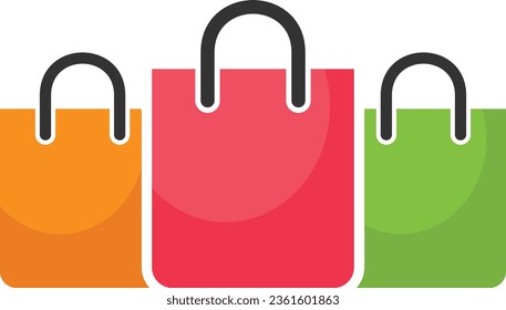 Vector de icono del logotipo de la bolsa de compras