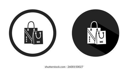Shopping bag logo. Shopping bag icon vector design black color. Stock vector.
