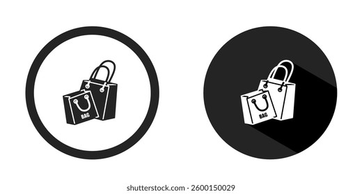 Shopping bag logo. Shopping bag icon vector design black color. Stock vector.