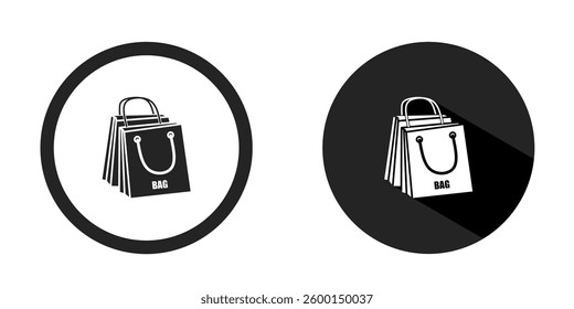 Shopping bag logo. Shopping bag icon vector design black color. Stock vector.