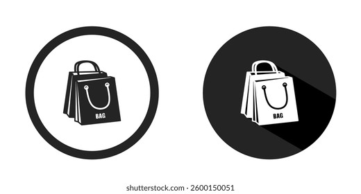 Shopping bag logo. Shopping bag icon vector design black color. Stock vector.