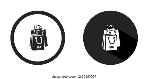 Shopping bag logo. Shopping bag icon vector design black color. Stock vector.