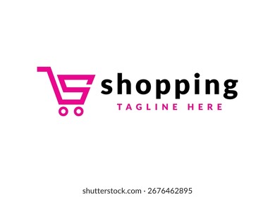 Ilustración vectorial del icono del logotipo del bolso de compras	