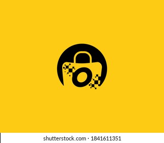 Shopping bag logo incorporated with O letter vector design illustration. Abstract Store logo. Online Store logo. modern .icon . sign. symbol