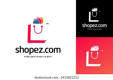 Shopping Bag Logo Inspiration with Sale Tag