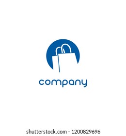 Shopping Bag Logo. Online Shop Logo.